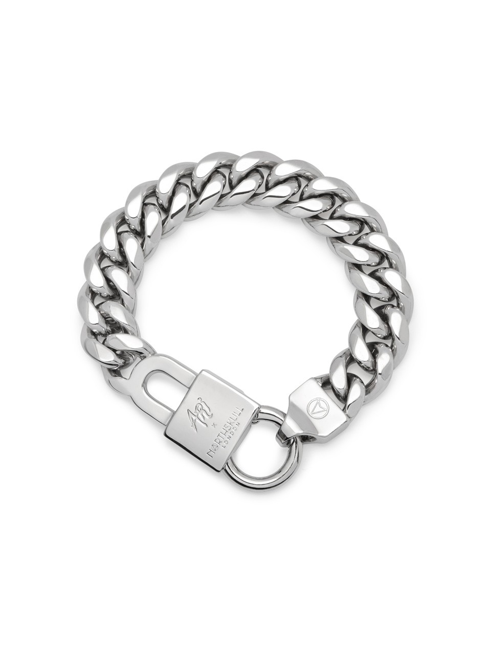 Spectrum Padlock Bracelet in Silver