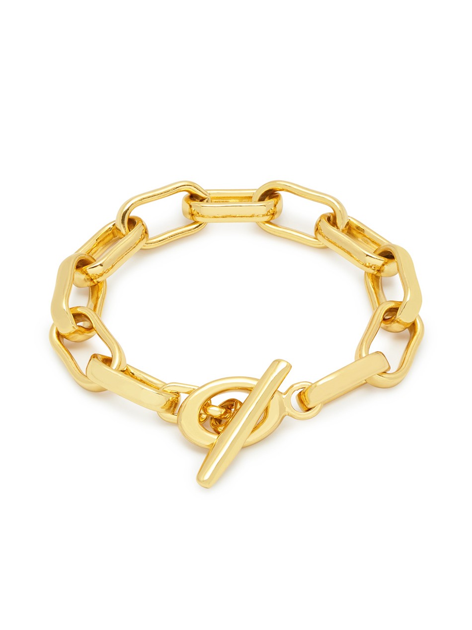 Lydia Tomlinson Cheri T-Bar Chunky Bracelet in Gold Lydia Tomlinson Cheri T-Bar Chunky Bracelet in Gold