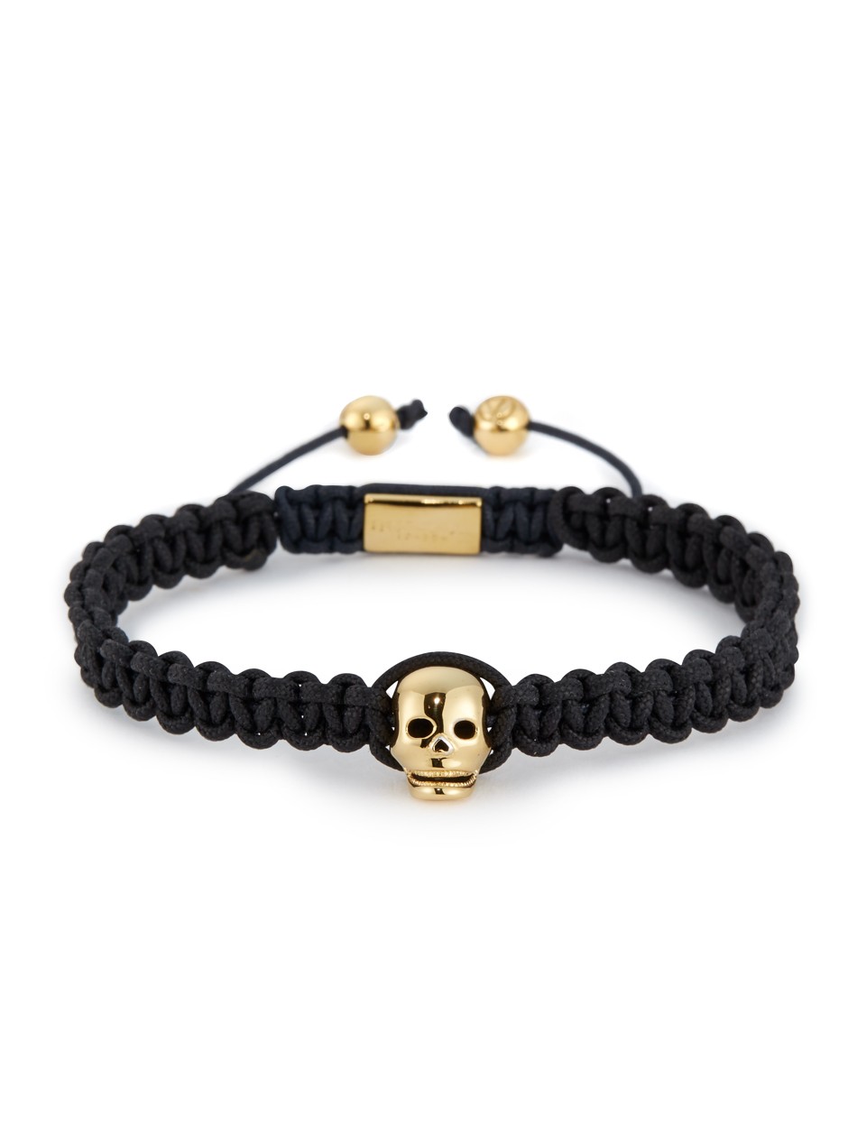 gold skull bangle bracelet