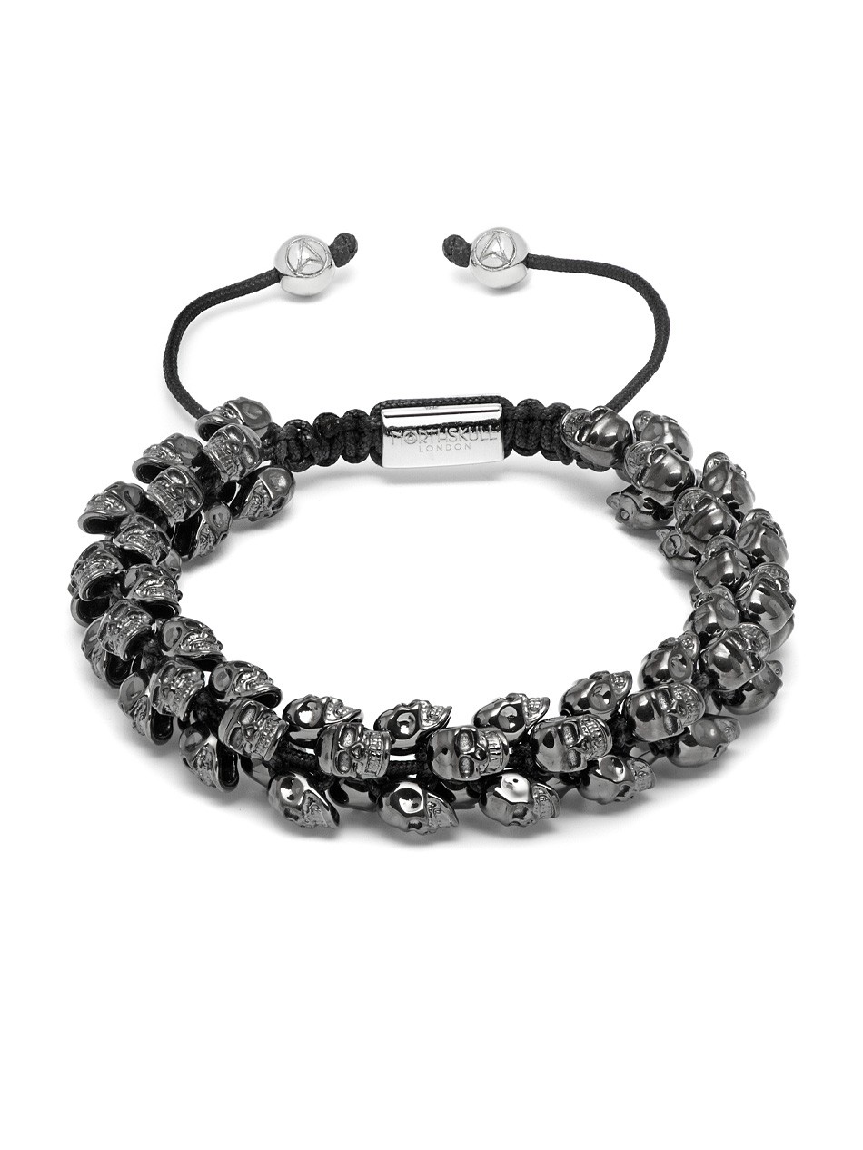 Skull Swarm Bracelet in Gunmetal