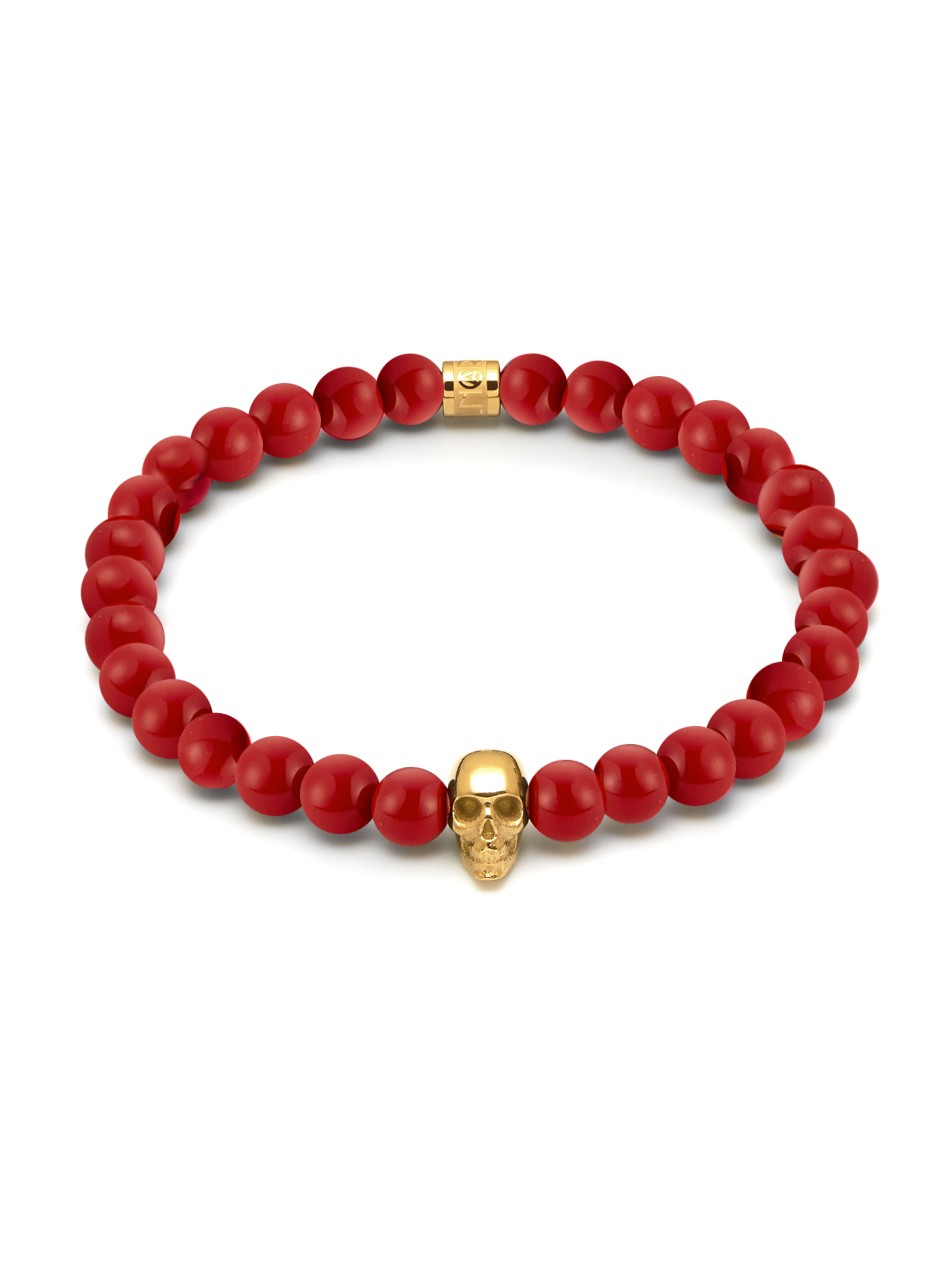 Red deals skull bracelet