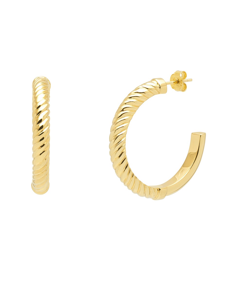 Lydia Tomlinson Ripple hoop earrings in Gold