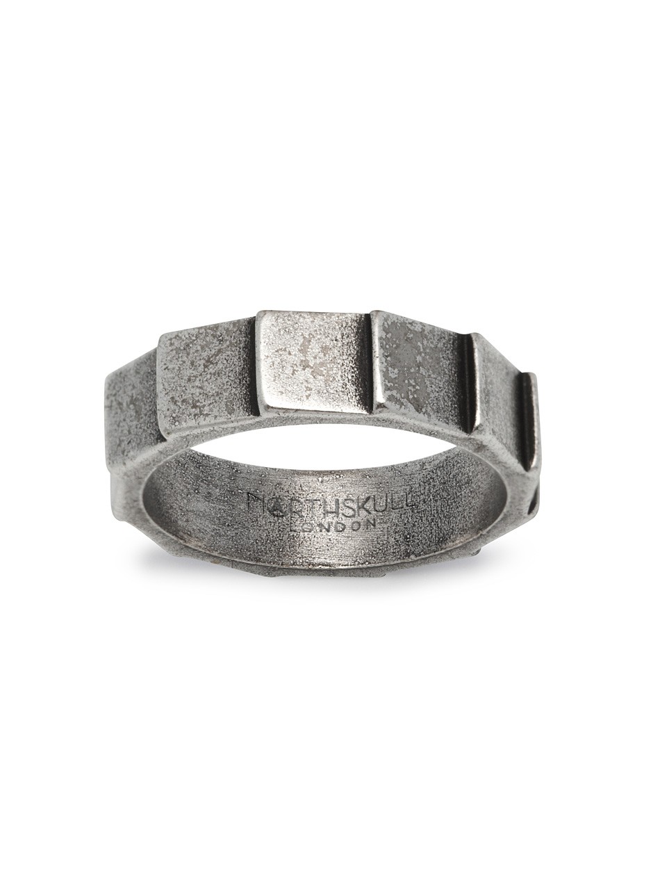 Layers Ring in Aged Silver