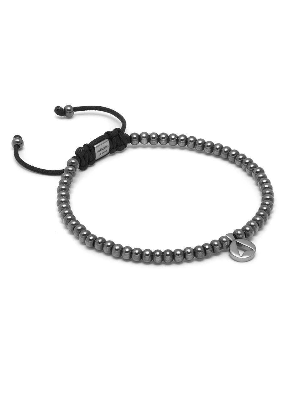 North Micro String Gunmetal Bracelet, Mens String Bracelets