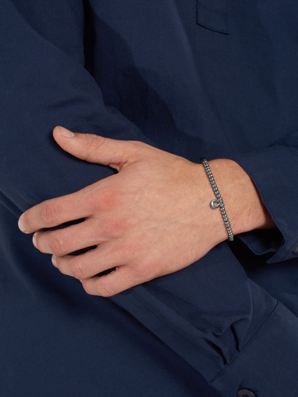 North Micro String Gunmetal Bracelet, Mens String Bracelets