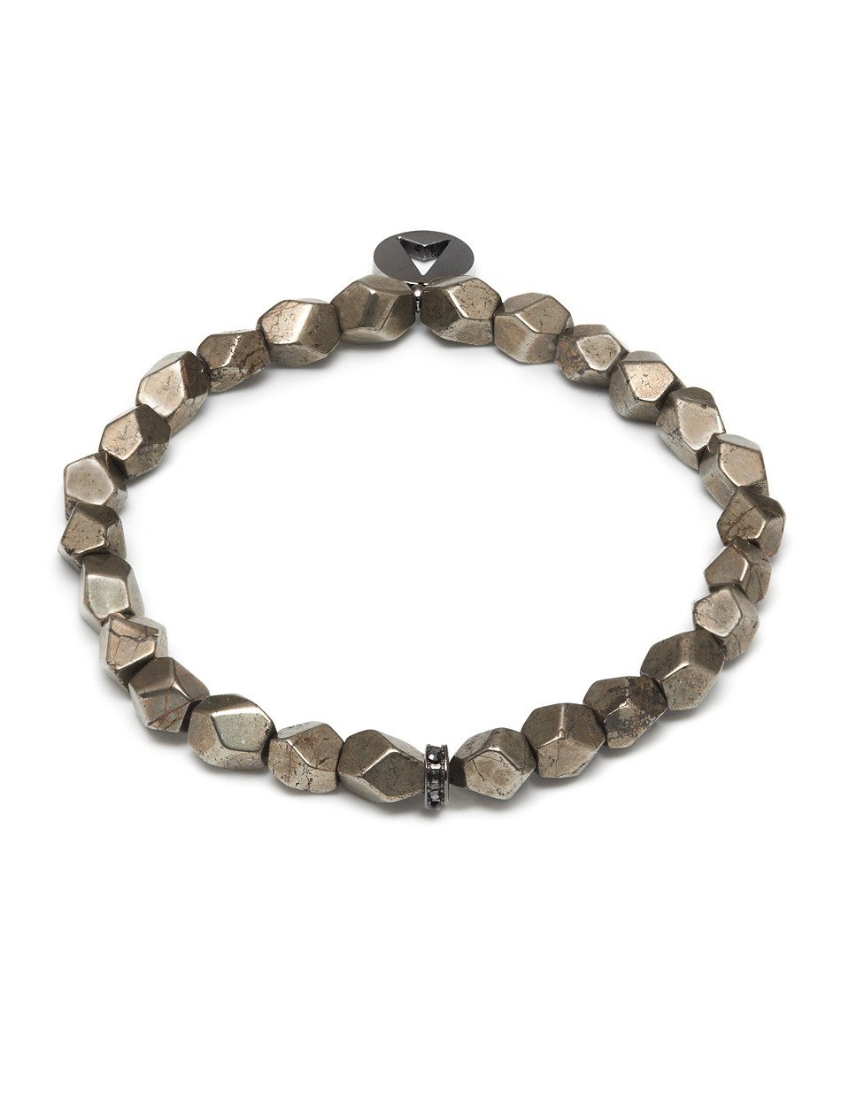 Pyrite Stone Bracelet with Pendant - AW16 Collection