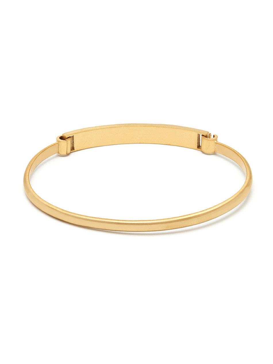 In 'n' Out Tag Bangle in Brushed Gold - SS17 Collection