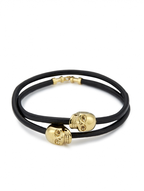 gold skull bangle