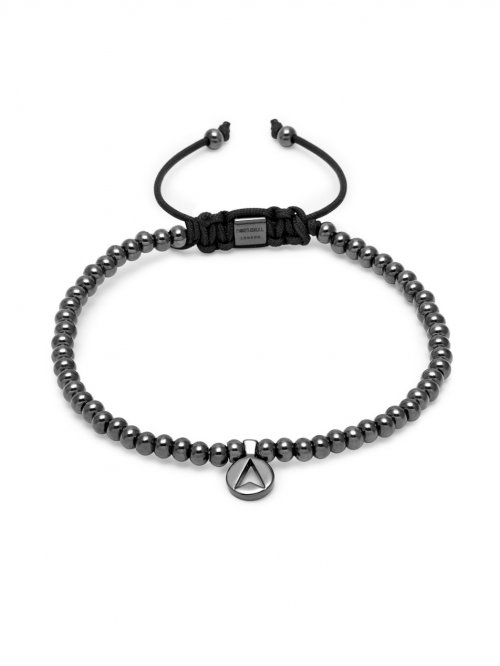 North Micro String Gunmetal Bracelet, Mens String Bracelets